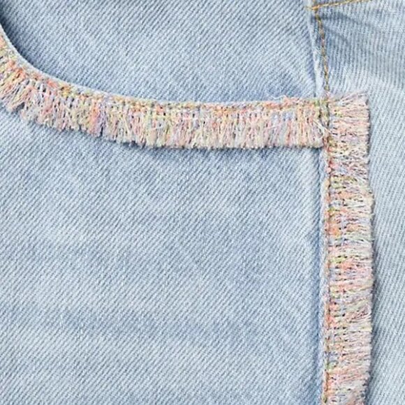 NWT 7 For All Mankind blue denim mini skirt, 25 - Picture 10 of 12